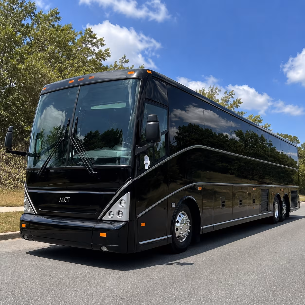 because mount laurel has no rail station a charter bus is your group s best long distance option