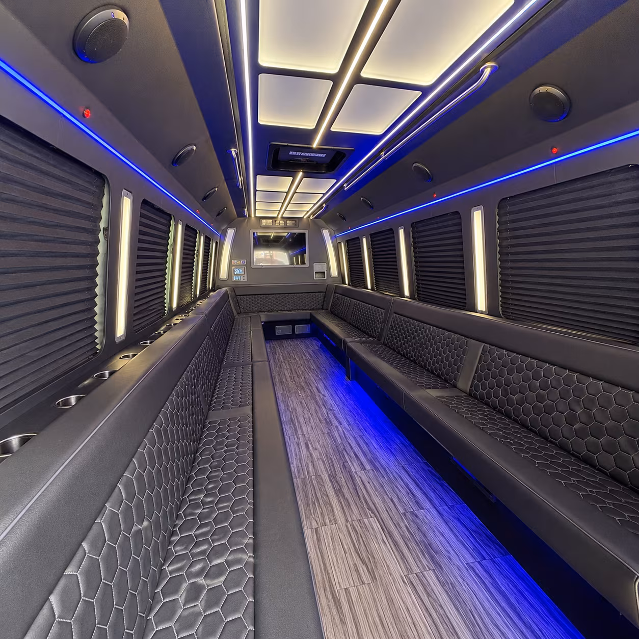 mount laurel 30 passenger party bus interior