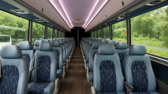 Interior of Charter Bus Company Wilmington's 20 Passenger Mini bus in Wilmington