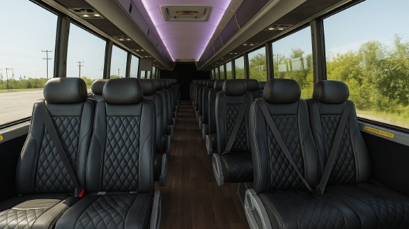 Interior of Charter Bus Company Allentown's 25 Passenger Mini bus in Allentown