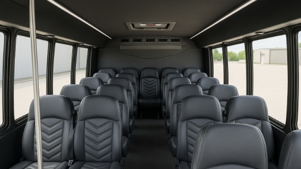 Interior of Charter Bus Company Bethlehem's 35 Passenger Minibus in Bethlehem