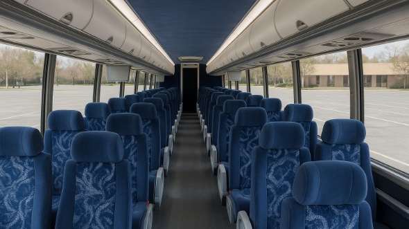 Interior of Charter Bus Company Edison's 54 Passenger Charter Bus in Edison