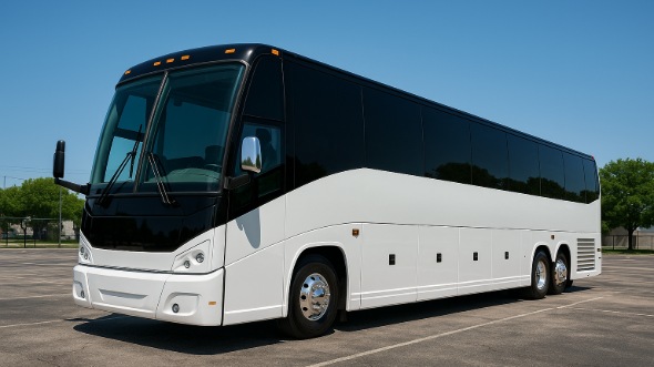 Exterior of Charter Bus Company Cherry Hill's 55 Passenger Charter Bus in Cherry Hill