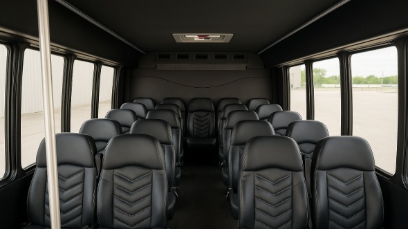 mount laurel 18 passenger minibus inside