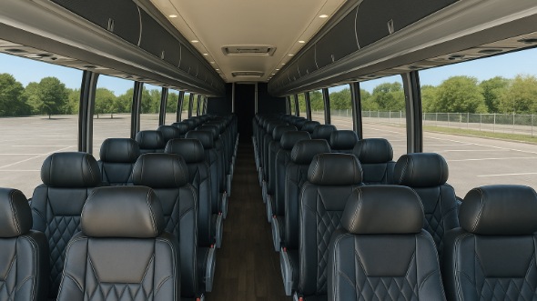mount laurel 50 passenger charter bus inside