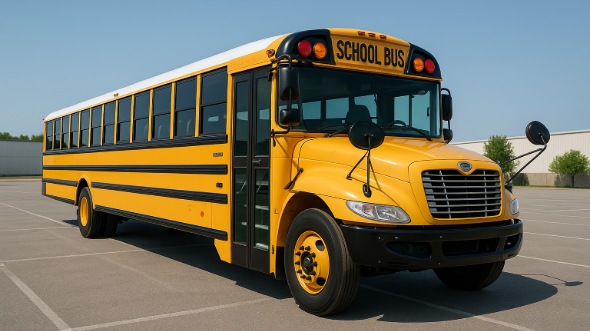 Exterior of Charter Bus Company Camden's School Bus in Camden