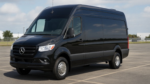Exterior of Charter Bus Company Bethlehem's Sprinter Van Rental With Driver in Bethlehem